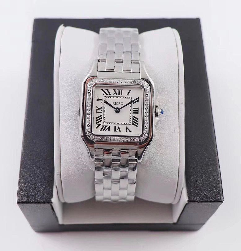 

Women's high quality fashion watch two sizes small 22*30 large 27*37 mm Swiss quartz movement 316 fine steel gold/silver optional sword pointer best-selling wholesale, Waterproof