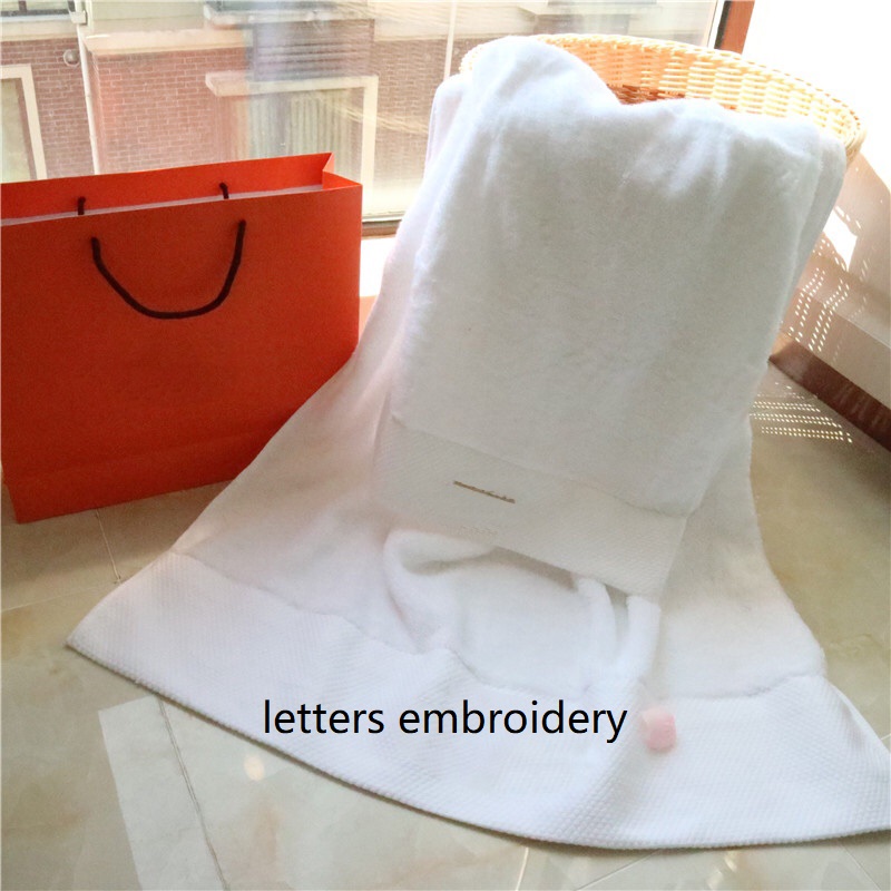 

Letters Jacquard Towel Set Hight QualityCotton Face Towels Home Hotel Bathroom Beach Must Bathtowel For Adults Children Delicate Gift, White /pic pls contact us
