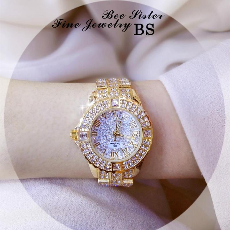 

Fashion Women Watch With Diamond Gold Ladies Top Casual Women's Bracelet Watches Relogio Feminino Wristwatches