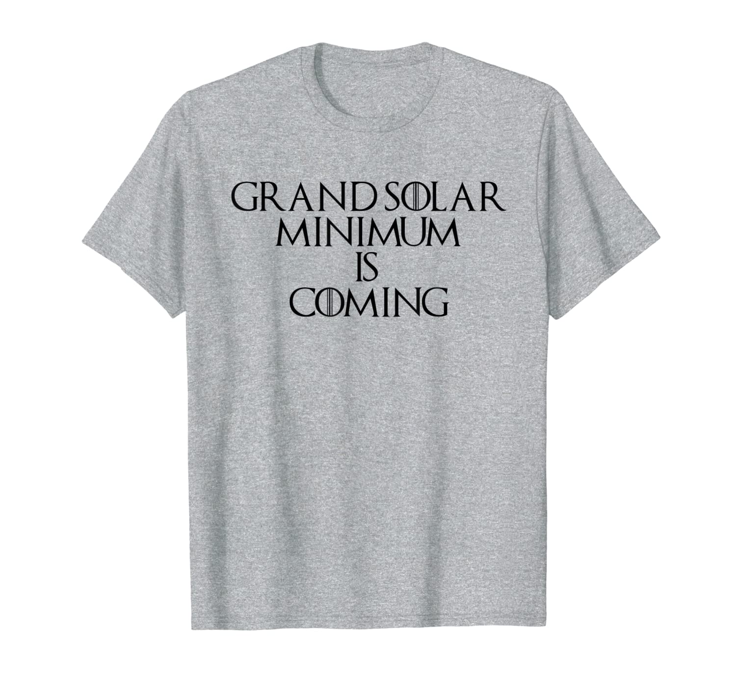 

grand solar minimum is coming t-shirt, White;black