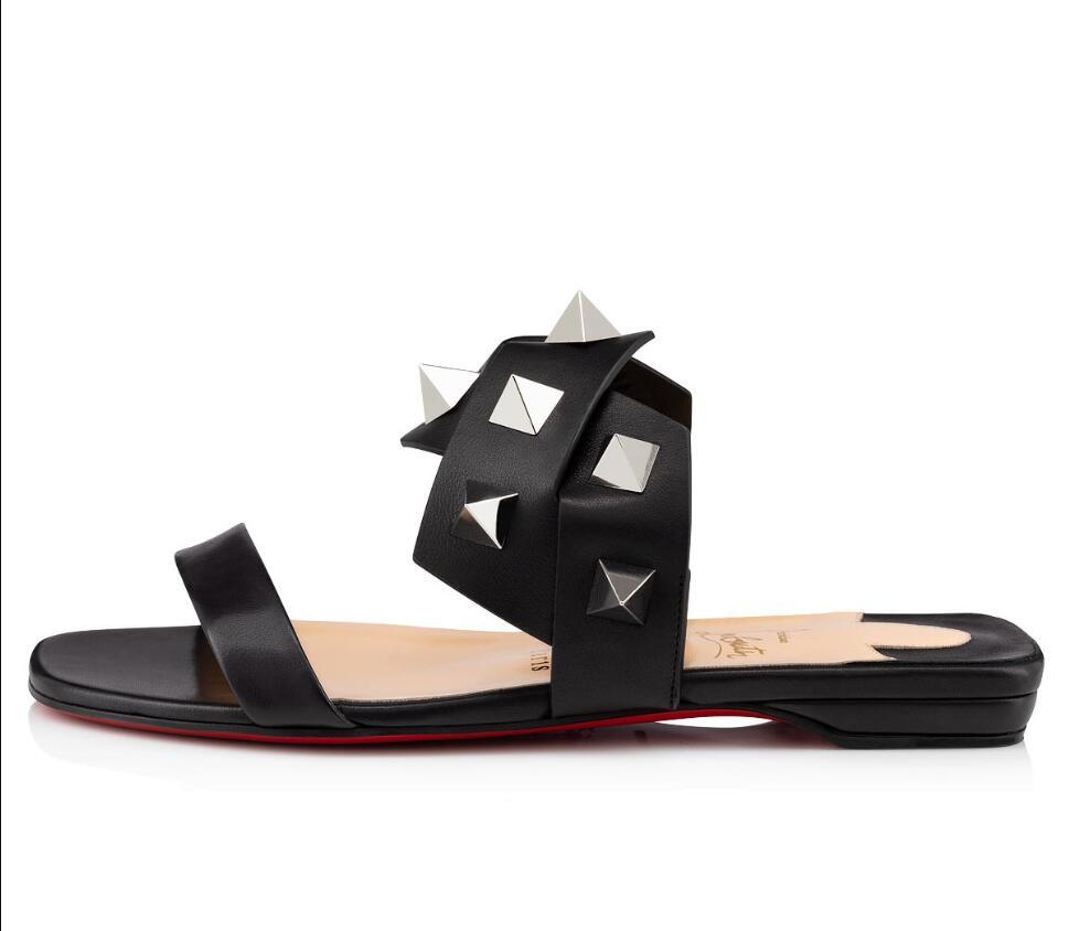 

Top Quality designer Tina In The Desert Flat Red Bottoms Dress Shoes Women Sandals Lady Beach Slides Brand Flip Flops Sandalias Sliver,Black,Brown