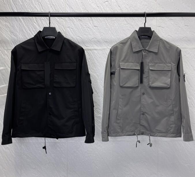 

Fashionable men's workwear jacket black stone color casual sports jackets can be shipped to country of the island, Black;brown