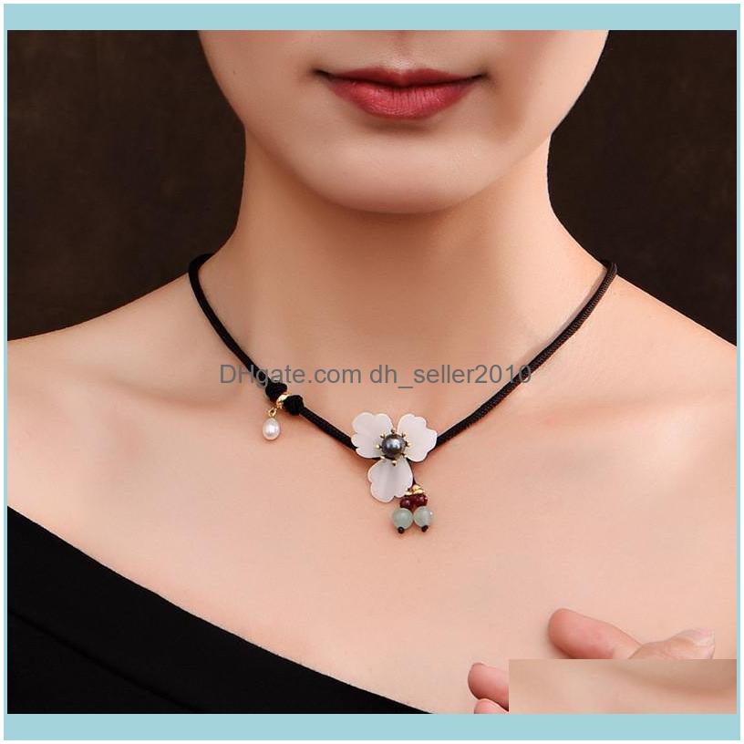 

& Pendants Jewelryitem Women Necklace Diy White Flower Pendant Concise Fashion Jewelry Aessories Chokers Necklaces Xl248 Drop Delivery 2021