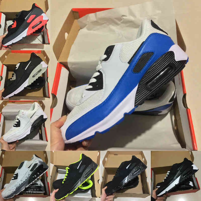 

High Quality 2021 New Airs Cushion 90 Running Shoes Cheap Men Women Black White 90s Classic Airs Designers Trainer Outdoor Sports Shoe S14