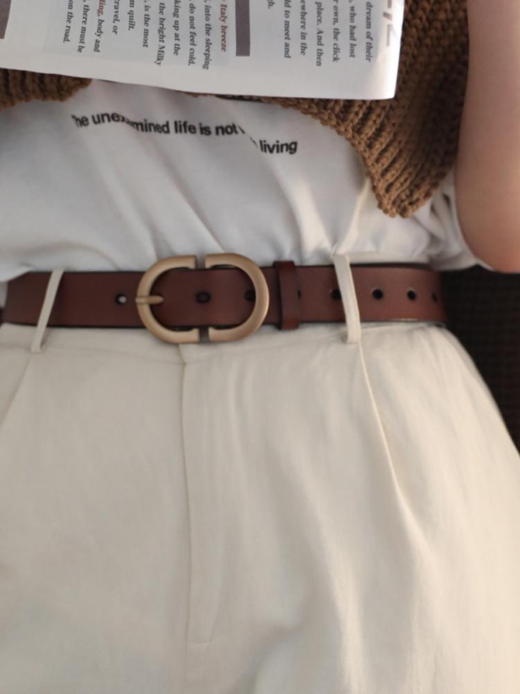 

Belts Brown Really Genuine Leather Cowskin Belt For Women Female Retro Waistband With Jeans Decorate Summer Black Girl, Black;brown