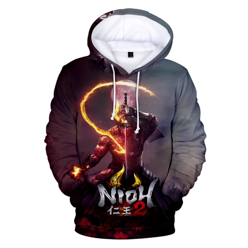 

Men's Hoodies & Sweatshirts Nioh Hoodie 3D Long Sleeve Women Men Sweatshirt Harajuku Streetwear 2 The Complete Edition Fashion Clothes Plus, Black