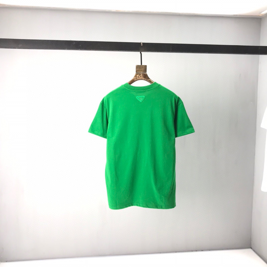 

2021ss spring and summer new high grade cotton printing short sleeve round neck panel T-Shirt Size: -l-xl-xxl-xxxl Color: black white A450, White;black