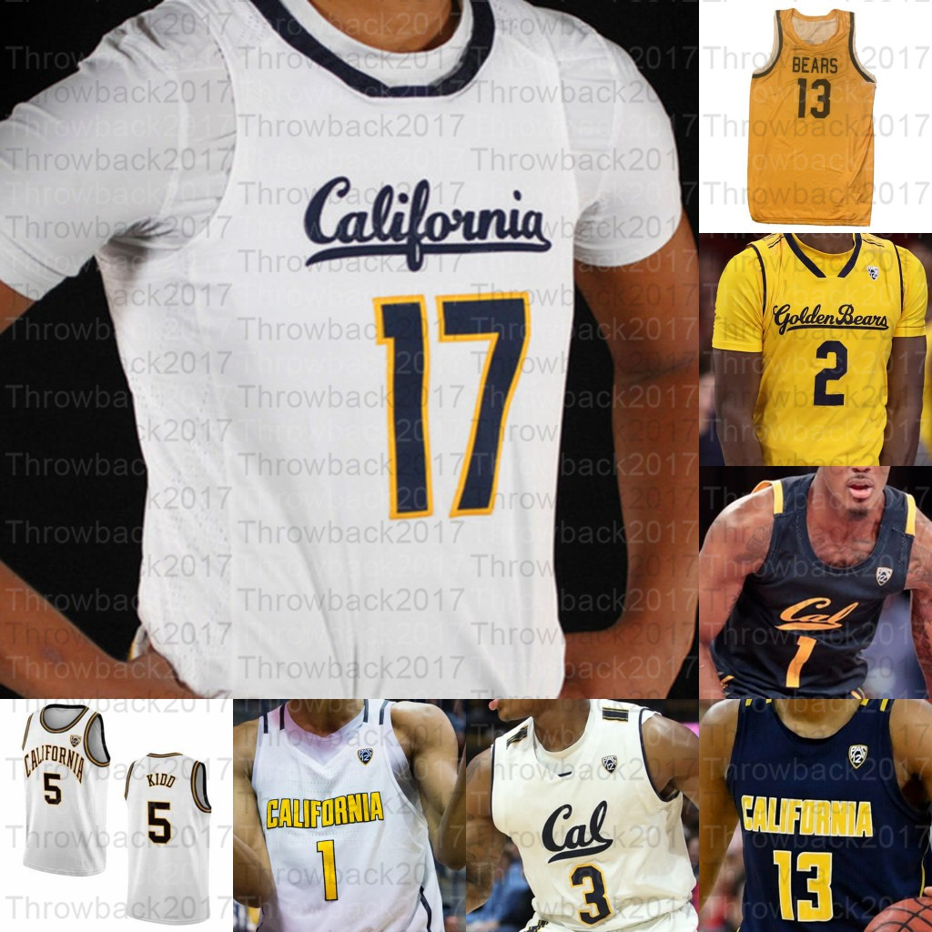 

Custom California Golden Bears Basketball jerseys Brown Jason Kidd Bradley Austin South Anticevich Abdur-Rahim Johnson Anderson, White iv