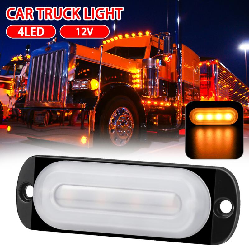 

Car Headlights 12V Amber LED Bar Truck Emergency Lights Lamps W/Protection Pad