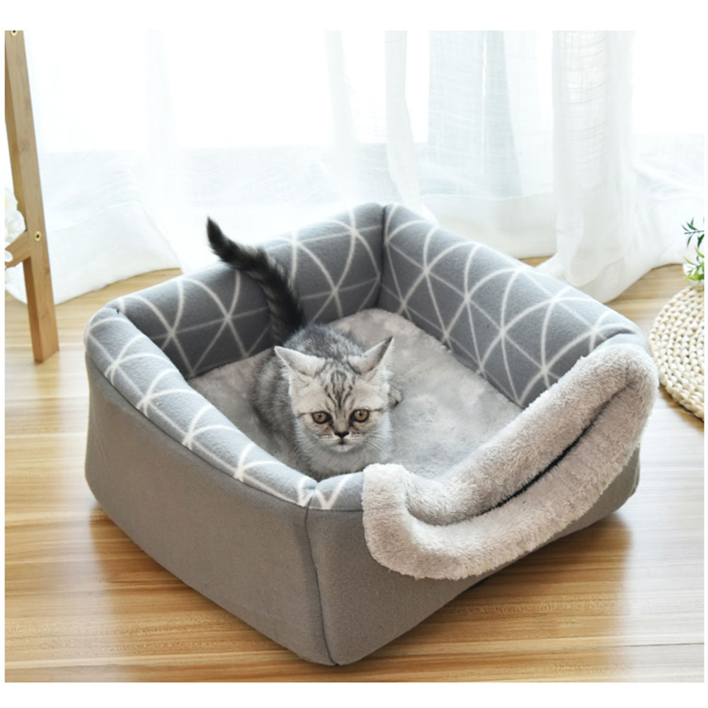 

Fodabe Cat bed Square With piow Warm Soft Cats house Nest Dua Use beds for cats Cave House Seeping Bag Pet pies