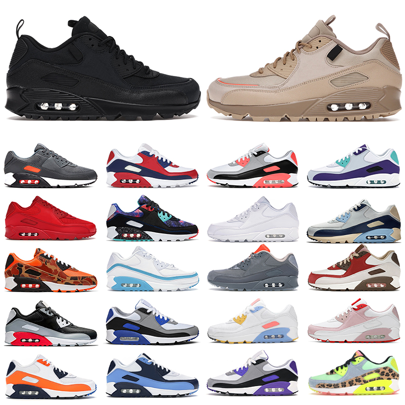 

90 men women running shoes Desert Cargo Khaki Bacon Barely Rose Black Infrared Triple White USA Reverse Duck Camo blue mens trainers outdoor sports sneakers, #26