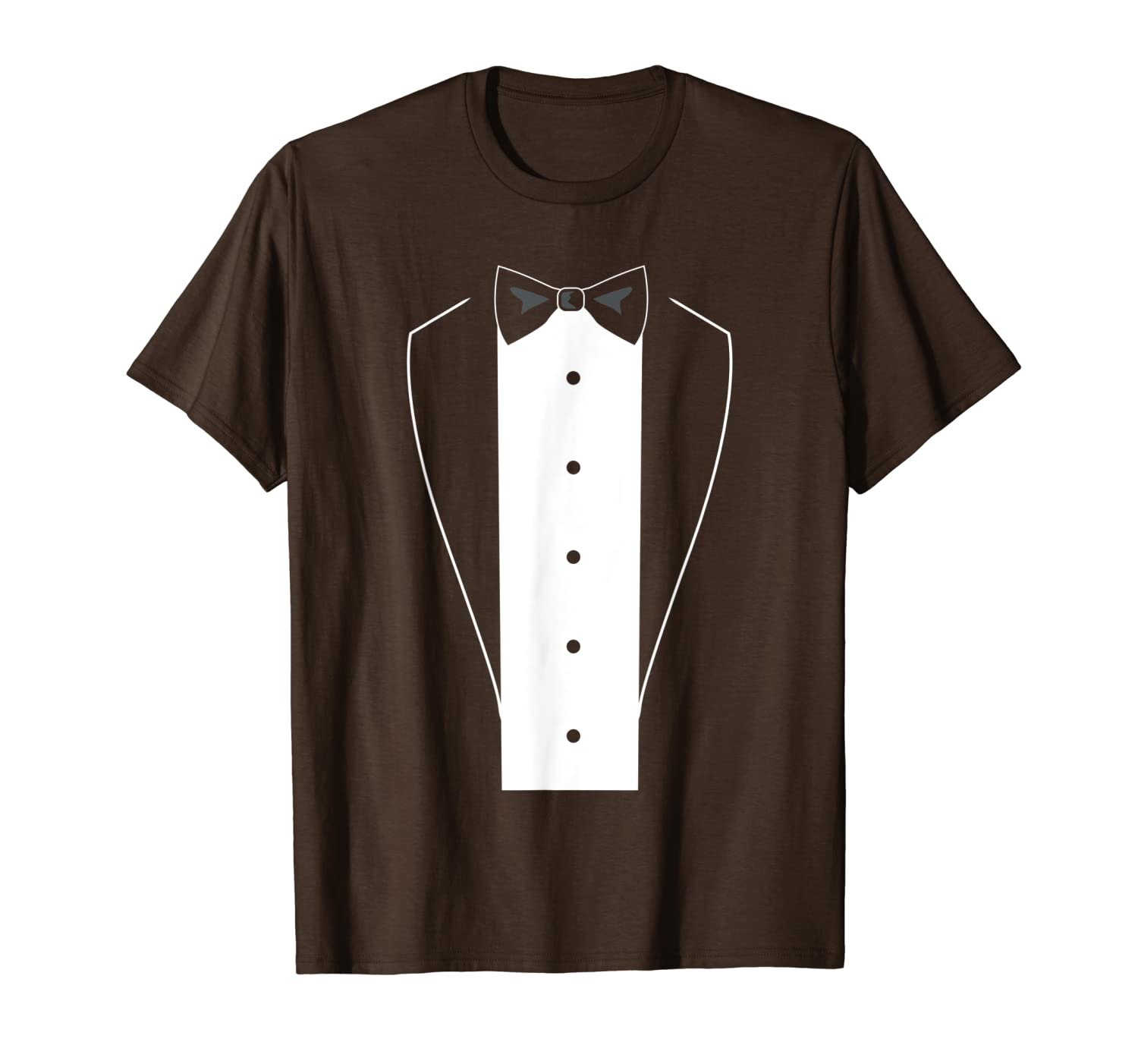 

black tuxedo with bow-tie suit t-shirt, White;black