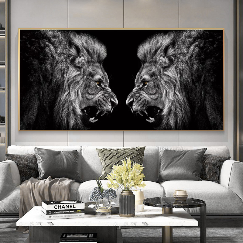 

canvas painting Animal lion room decor picture print poster wall art Paintings Modular artwrok