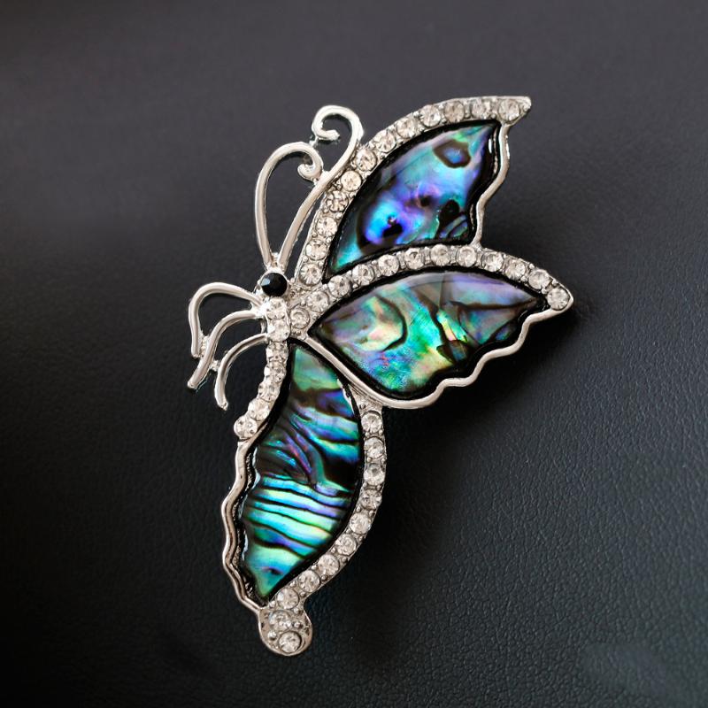 

Pins, Brooches Nature Shell Butterfly Brooch Pins Women Clothing Accessories, Gray