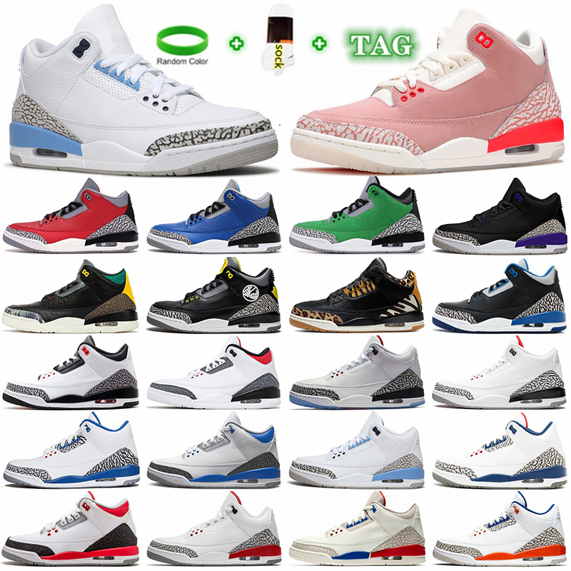 

Top Quality Mens Jumpman 3 3s Basketball Shoes Womens Rust Pink Racer Blue UNC Midnight Navy Georgetown Black Cement Cool Grey Infrared 23 jorden Trainers Sneakers, 3- red cement 36-47