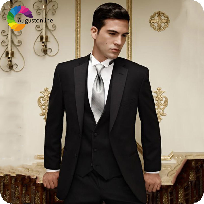 

Men's Suits & Blazers Italian Black Classic Men for Wedding Slim Fit Groom Suit Groomsmen Tuxedo Terno Masculino 3Piece Man Blazer, As the image