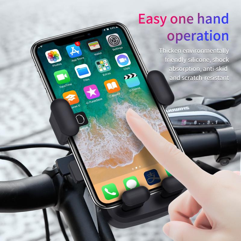 

Cell Phone Mounts & Holders Hannord Bike Mount For Any Smart Universal Motorcycle Anti Shake Stable Rotation Holder