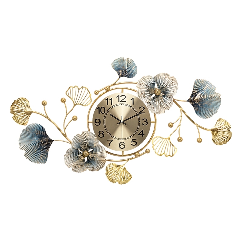 

Chinese Style Modern Art Wall Clock Luxury Living Silent Creative 3d Large Wall Clocks Restaurant Reloj Pared Home Decor DL60WC 210401
