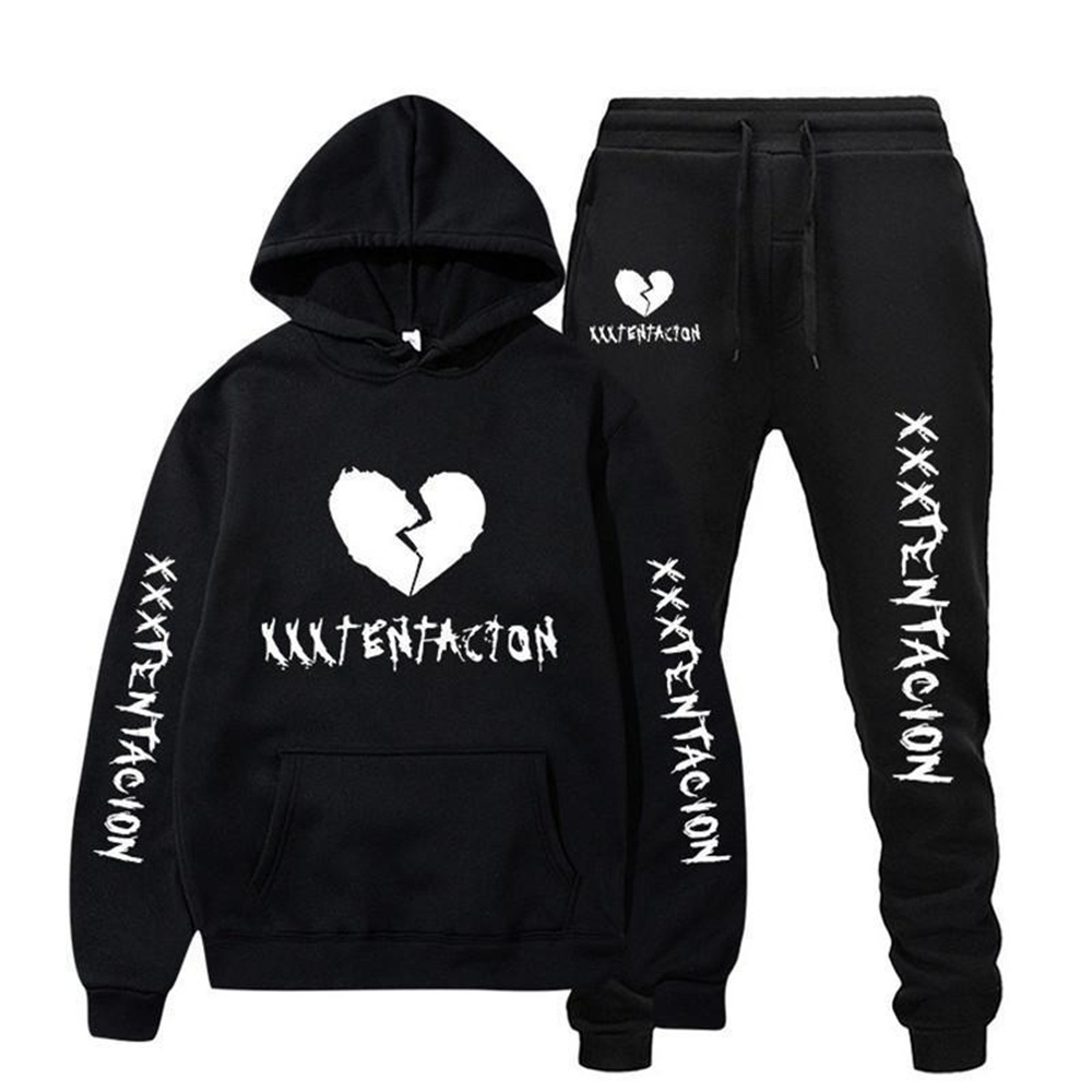 

Fashion Men' Tracksuits 2021 Autumn/Winter XXXTentacion Revenge Kill Hip Hop Hoodies Sweatshirts And Sweatpants Men Two Piece Set Hooded Suit Size -3XL, Color 4