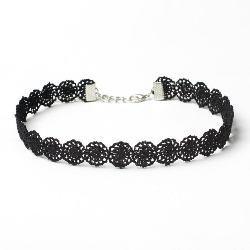 

Chains Gothic Tattoo Necklace Classic Set Choker Stretch 15Pieces Lace Velvet Necklaces & Pendants, Silver