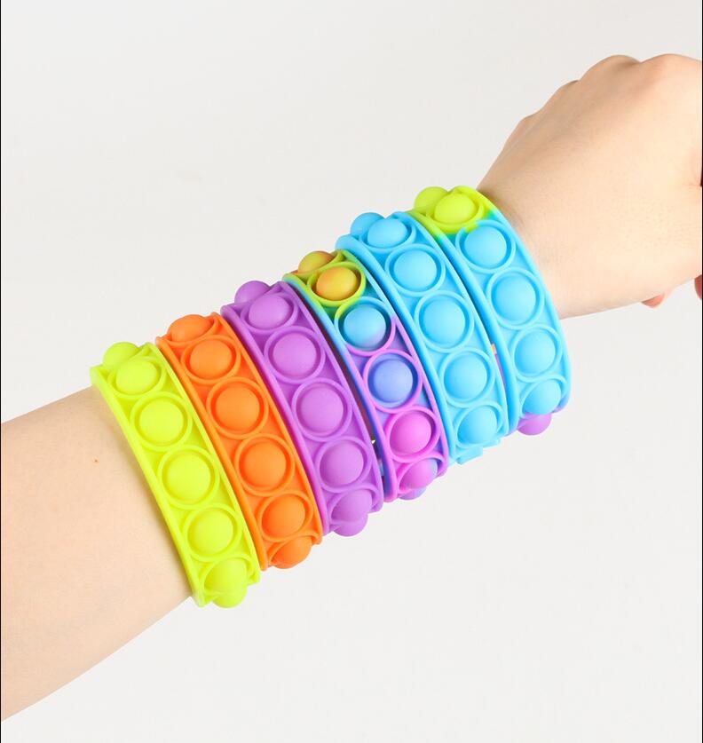 

Fidget toys Bracelet Press Bubble Photosensitive Color Change Puzzle SensoryToy For Kids Fidget Decompression Vent Toys FY2792