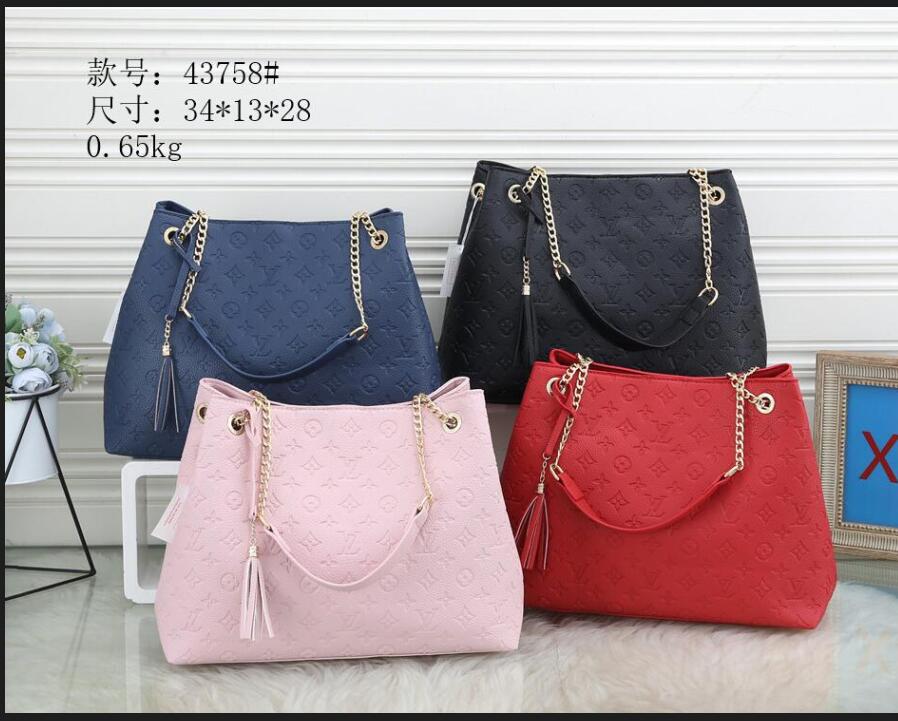 

1-30 LV LOUIS 1 VITTON 2020 Brand new Top quality Women handbag leather 27cm Leather shopping handbag shoulder bag tote purse, Red;black