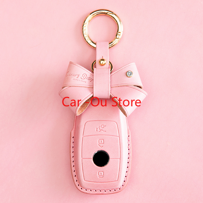 

For Benz e300l c260l e200l c200l a200l glc Smart Key Keyless Remote Entry Fob Case Cover Key Chain For Girls