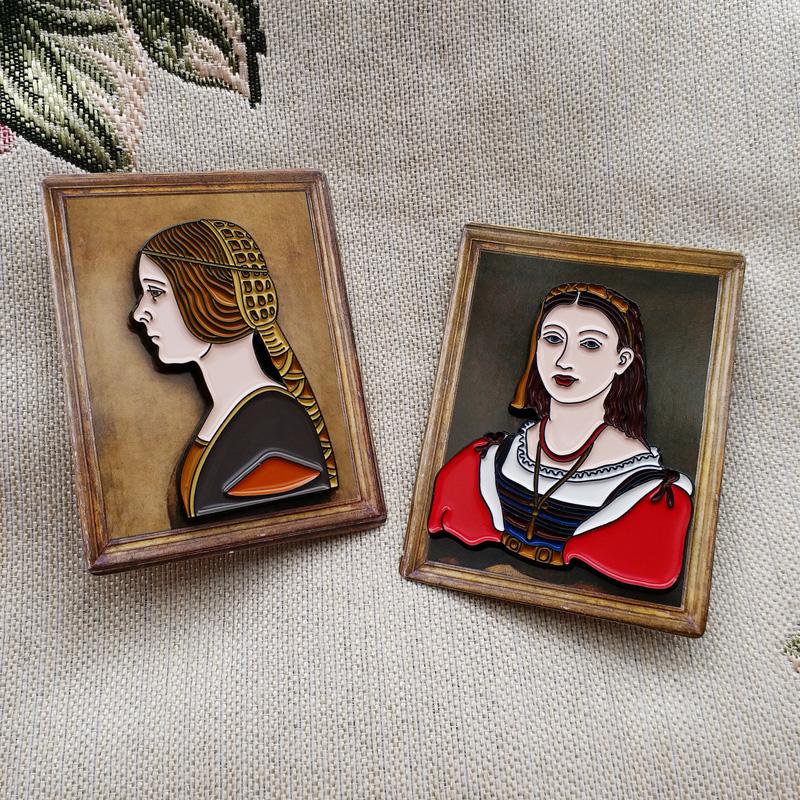 

Pins, Brooches Pins Creative Retro Gift Of Three Heroes Renaissance Medallion Souvenirs