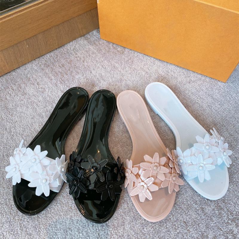 

Slippers Happyone2021 Summer Women's Fashion Flowers Beach Comfortable Flat
