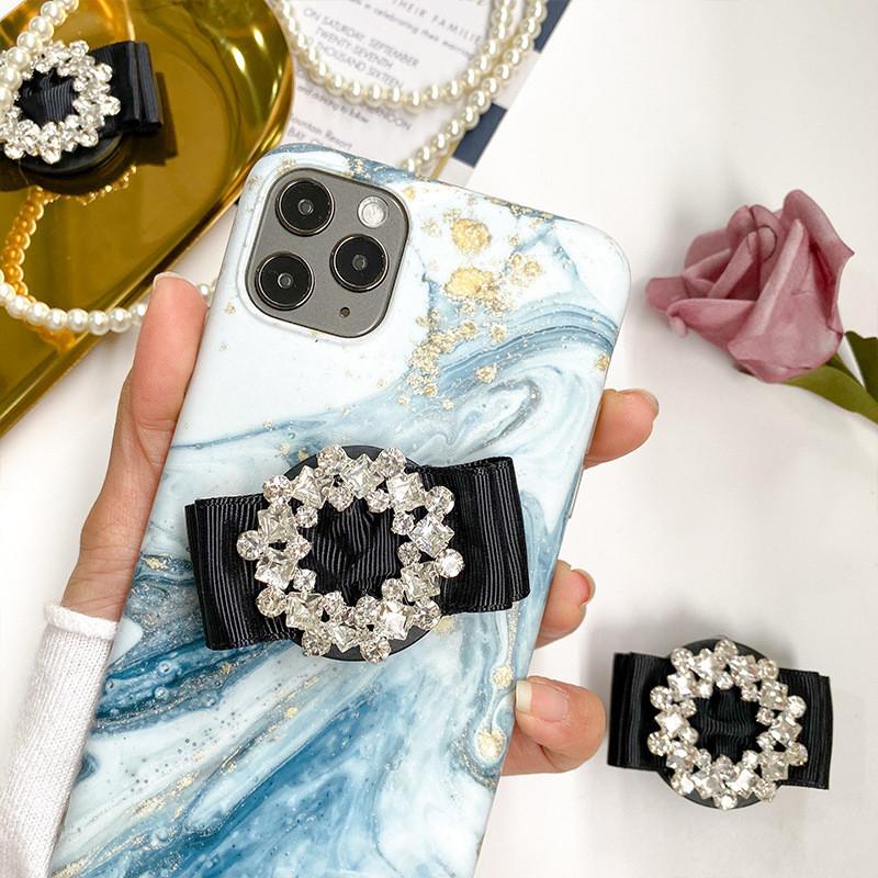 

Cell Phone Mounts & Holders Mobile Air Cushion Bracket Retractable Bow Diamond Gem Flat Accessories For Phones Girls Holder