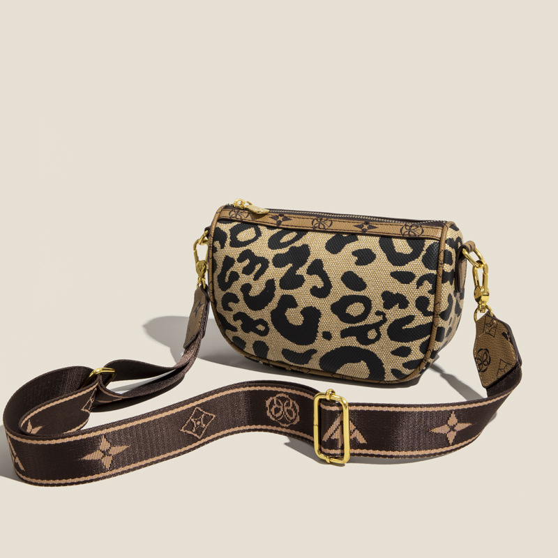 

New Fashion Women's Shoulder Bag Women'sBag Autumn and Winter Personality Wild Leopard Print MessengerBag Trend Internet Celebrity Women's Bag, As pic