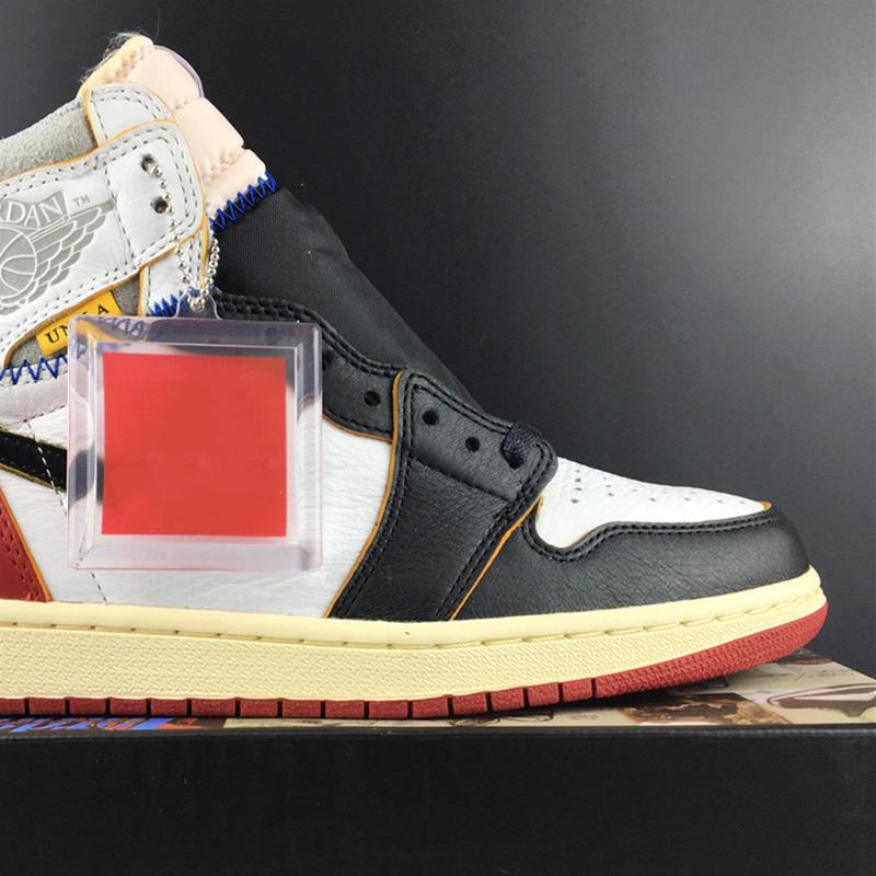 

Union x Air 1 High OG NRG White Red Black BV1300-106 1s I Women Men Sports Shoes Sneakers Top Quality Trainers With Original Box