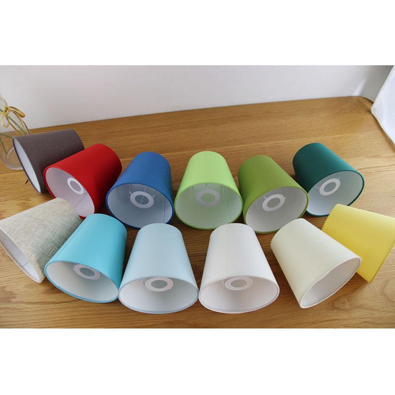 

Lamp Covers & Shades 2PCS Modern E14 Color Lampshade,Solid Cloth Lampshade For Chandelier Wall Light,E14 Hole 3cm