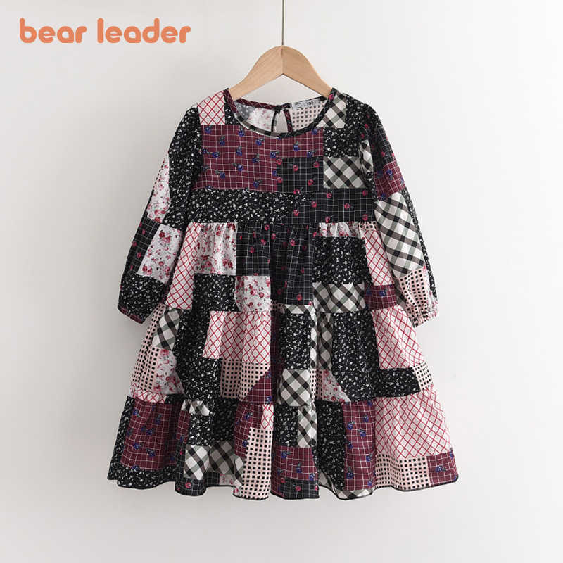 

Bear Leader Girls Summer Princess Costumes Fashion Kids Girl Patchwork Plaid Dresses Children Casual Floral Vestidos 3-7 Years 210708, Az2533multi