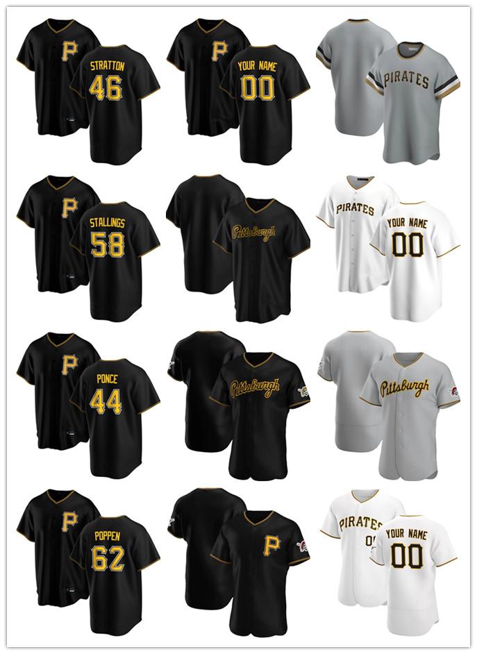 

Custom Mens women Youth Pittsburgh Pirates 44 Cody Ponce 62 Sean Poppen 58 Jacob Stallings 46 Chris Stratton Baseball Jerseys, Blue;black