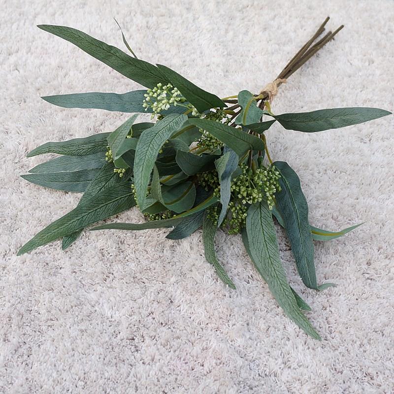 

Decorative Flowers & Wreaths 5Pcs/lot Eucalyptus Artificial Leaves Decoration Green Plant Fake Flower For Home Table Room Decor Leaf