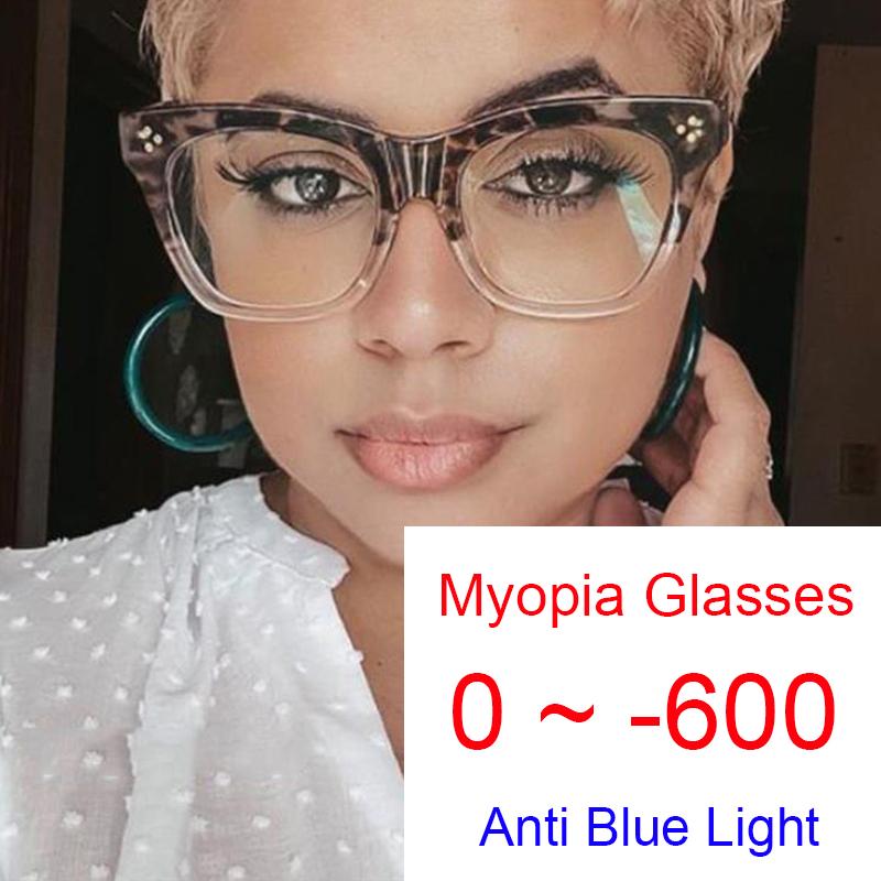 

Sunglasses Vintage Myopia Women's Glasses With Degree 0 ~ -6.0 Blue Light Blocking Computer Eyeglasses Vision Correction Female Eye