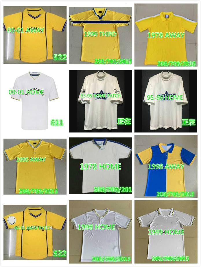 

2000 01 Retro LEEDS HASSELBAINK Soccer Jersey 77 78 96 97 98 99 SMITH KEWELL HOPKIN United Classic ancient Football shirt, White