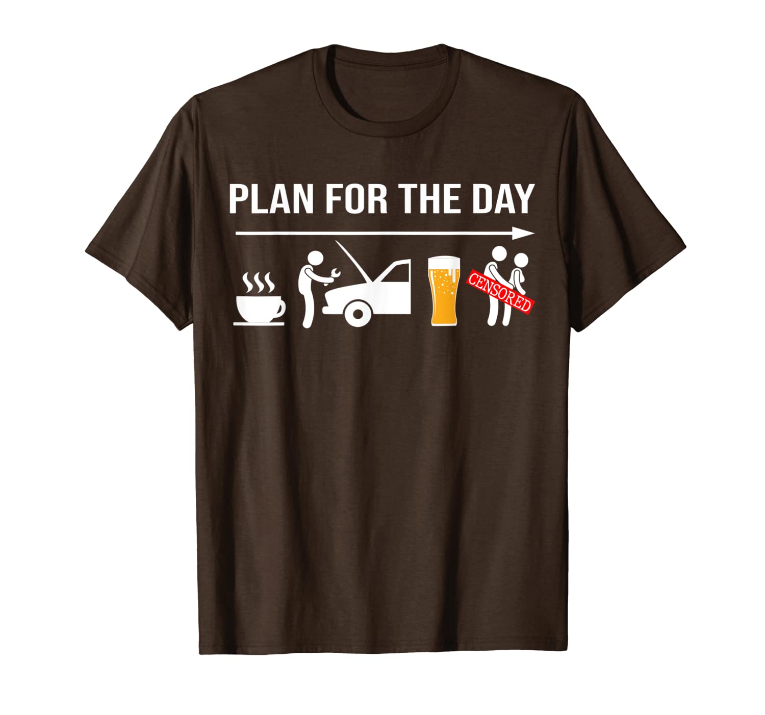 

mens gifts for mechanics funny coffee wrench beer humor t-shirt, White;black