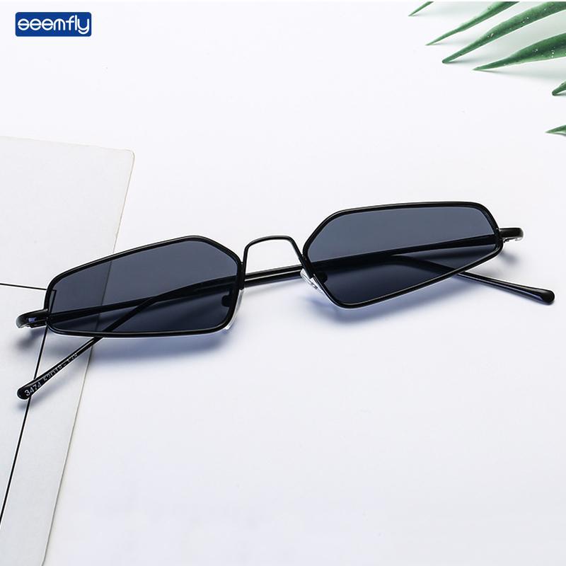 

Sunglasses Seemfly Irregular Small Frame Glasses Personality Steampunk Style Metal Geometric Cut Sun For Men Women