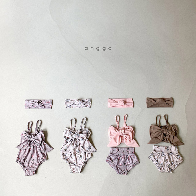 Korean Children&#039;s Girls&#039; Sling Bikini Baby Split Swimsuit Super Cute-image-678401212