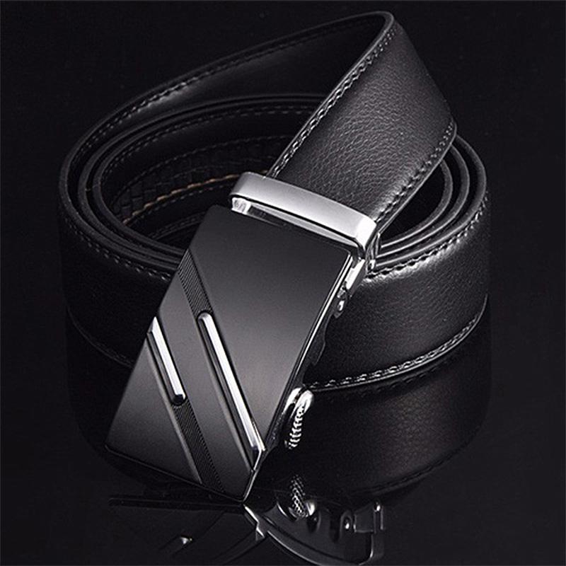 

Belts [LFMB] Belt Men Top Quality Genuine Luxury Leather For Men,Strap Male Metal Automatic Buckle, Black