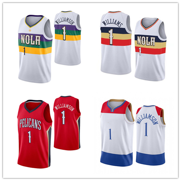 

basketball Zion Williamson men High quality New Orleans Pelicans Jersey, Black;red