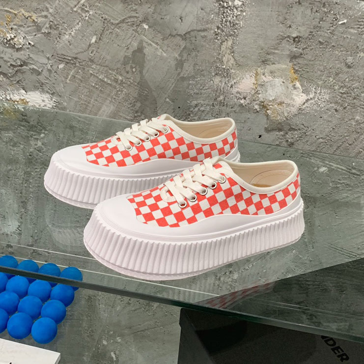 

top quality Casual Shoes With box luxury womens casual shoes espadrille designer canvas rubber thick soled black and White Skirt Pink outdoor platform wheel plug fla, Customize7