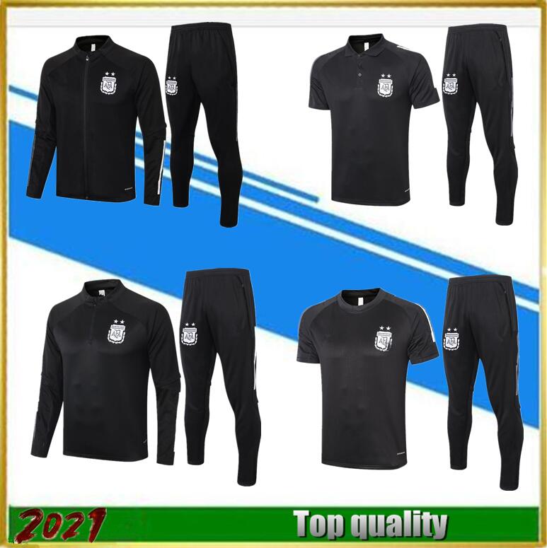 

2021 Argentina football training suit jackets set 20/21 Survetement MESSI DI MARIA KUN AGUERO DYBALA soccer tracksuit jacket
