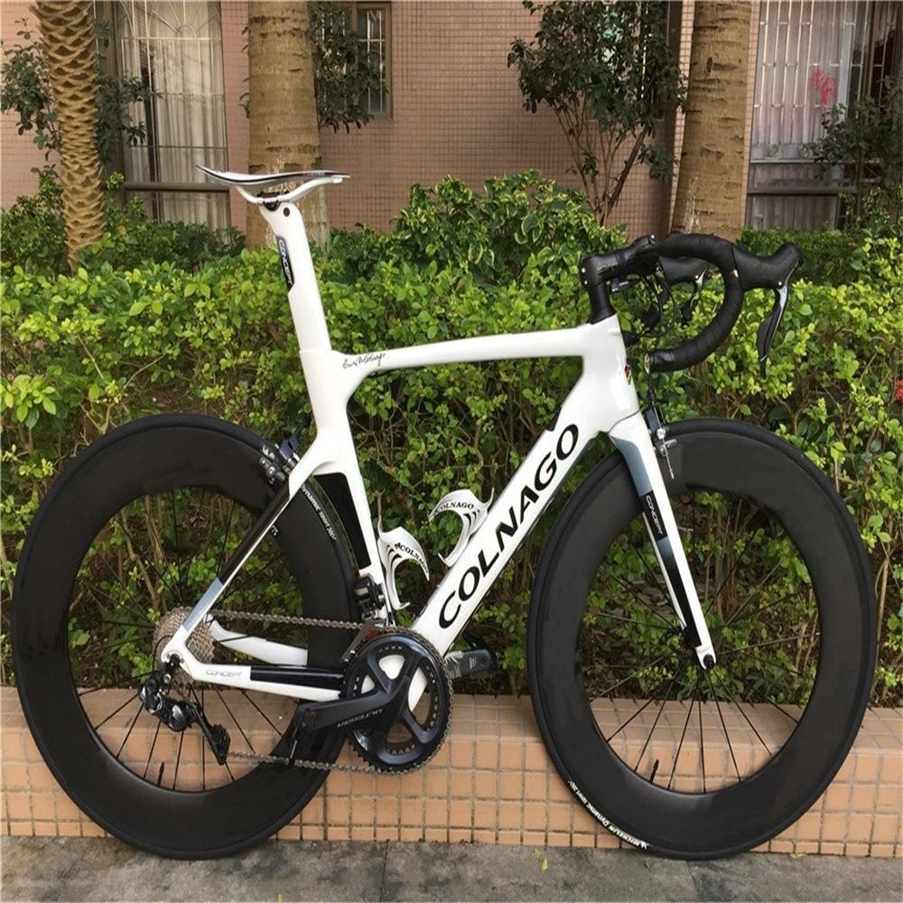 White Colnago CONCEPT Carbon Complete Road Bike bicycle With R7010 R8010 Groupset 88MM BOB CARBON WHEELSET-image-740893182