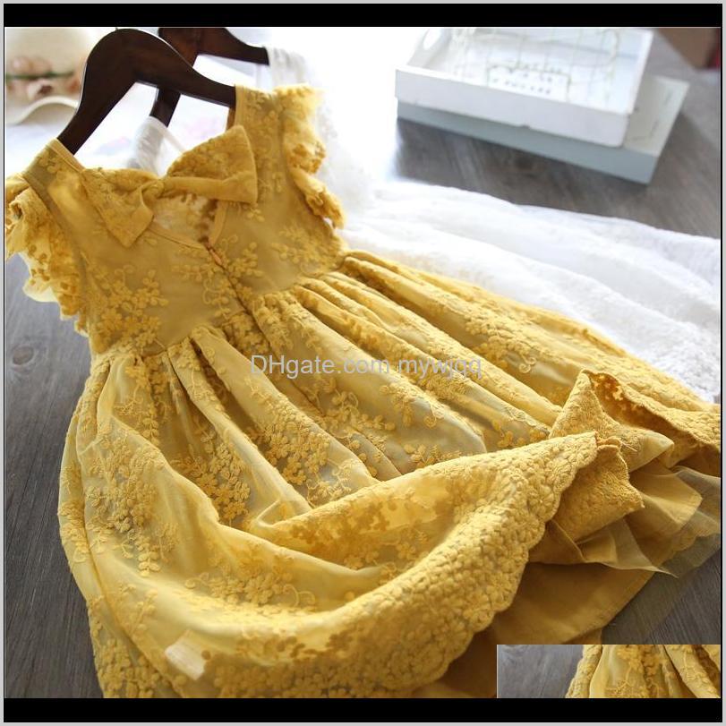 

Baby, & Maternity Drop Delivery 2021 Girl Dress Summer Kids Dresses For Girls Casual Wear Little Princess Childrens Clothing Lace Birthd, Red;yellow