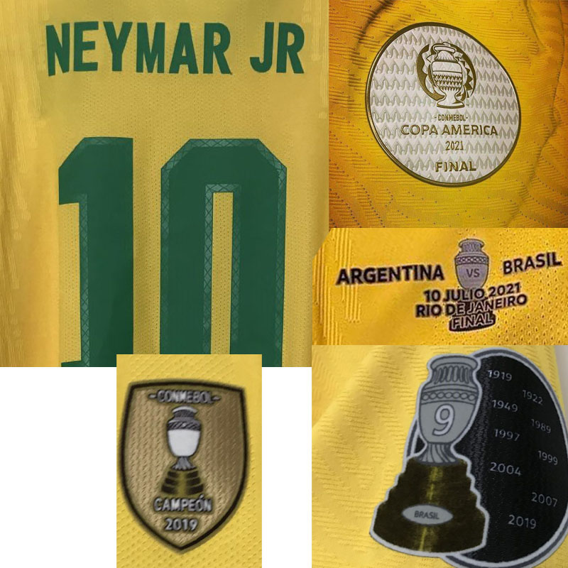 

Collectable 2021 Copa America Final Neymar Jr Player Version Firmino G.jesus Casemiro Marquinhos T.Silva Richarlison with Game MatchDetails