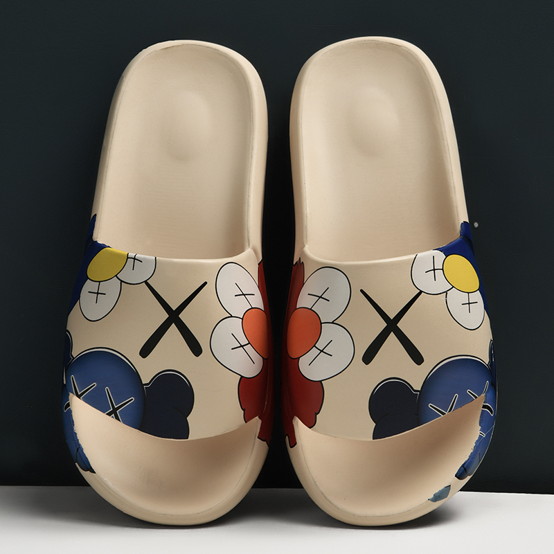 

Top Paris fashion slippers men and women summer sandals beach slippers pure core resin ladies flip flops loafers black white red slippers