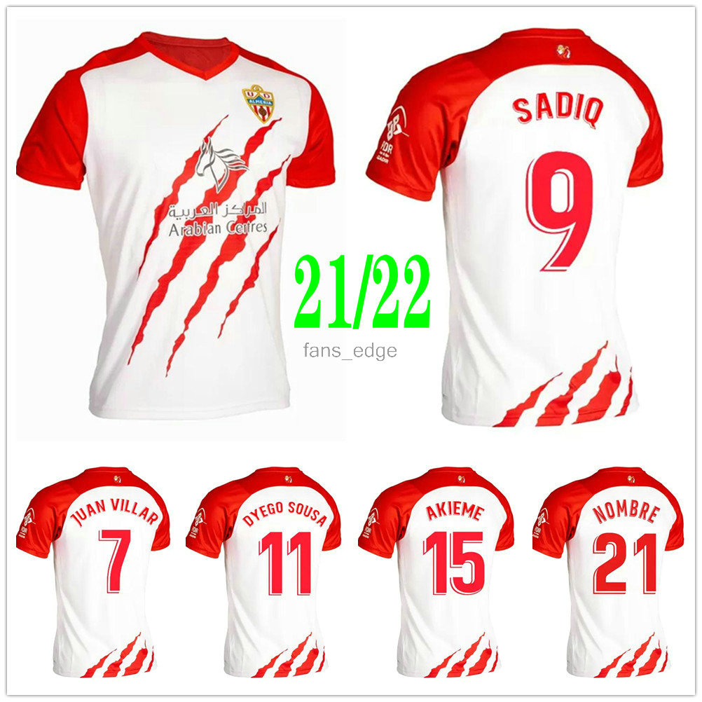 

2021 2022 Union Deportiva Almeria Soccer Jerseys GUTI NOMBRE SADIQ DYEGO SOUSA SAMU AKIEME JUAN VILLAR MUNOZ CHEMA LAZO GASPAR Custom 21 22 Home Football Shirt, Red